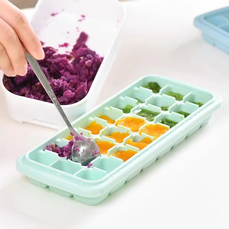 Silicone Ice Cubes Tray with L - Baby Food Jelly ulasan dan harga