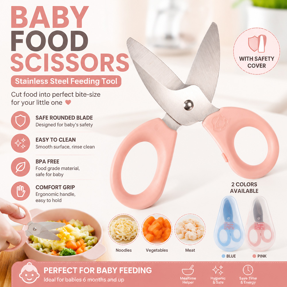 Baby Food Scissors Stainless S - Baby Kitchen Food ulasan dan harga