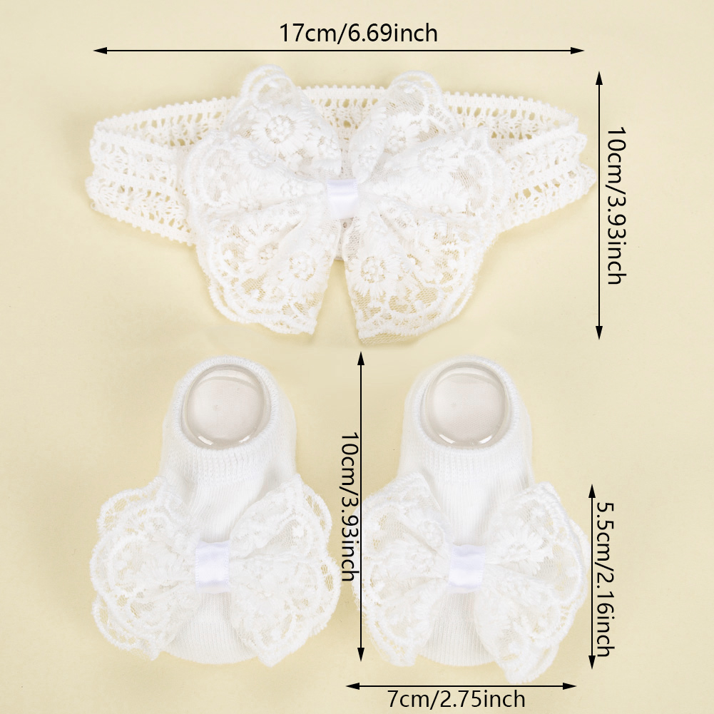 3Pcs/Set Cream Lace Baby Headb - Baby Food Jelly ulasan dan harga