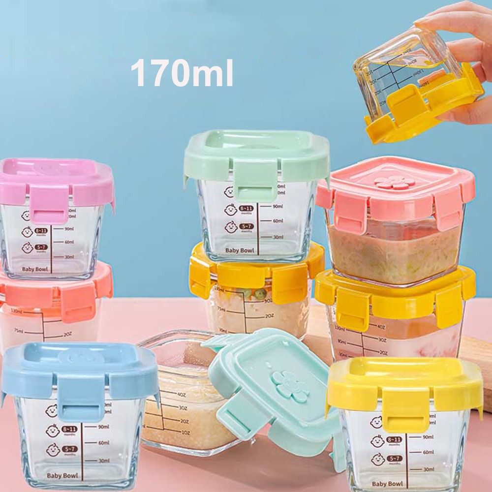 Fashion 170ml Food Storage Box - Baby Food Jars Glass ulasan dan harga