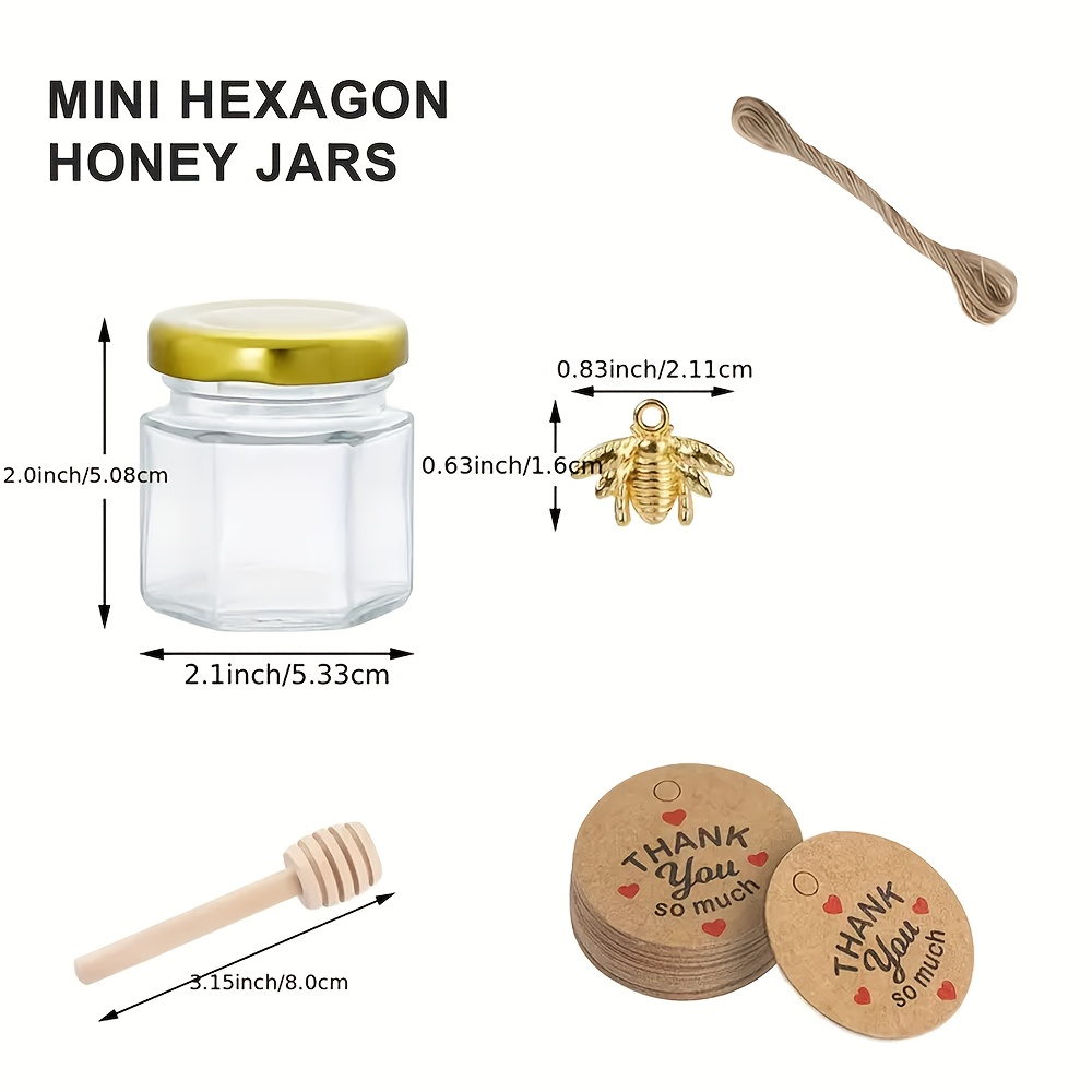 1.5oz, Hexagonal Mini Glass Ho - Baby Food Jars Glass ulasan dan harga
