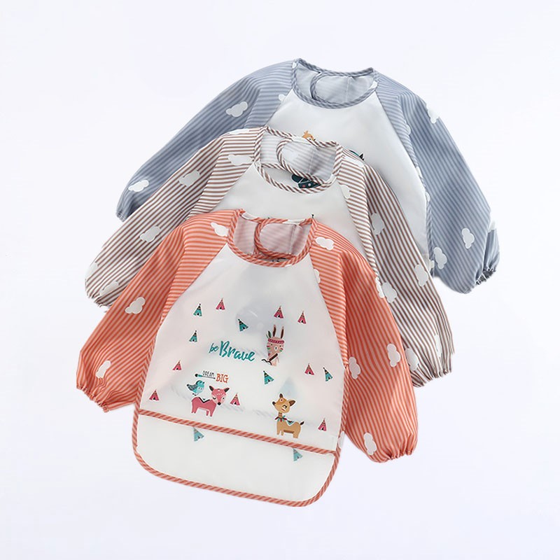 Baby Bibs Cute Colorful Cartoo - Baby Food Apron ulasan dan harga